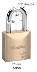Master ProSeries 2″ Wide Solid Brass Body 6850BLK