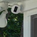 home security camera and outdoor lights