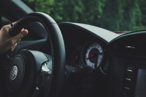 Car Steering Wheel and dash
