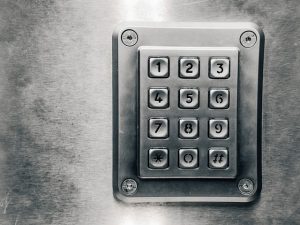 Digital keypad on a safe