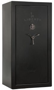 black safe with dial lock