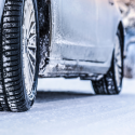 car driving in the snow